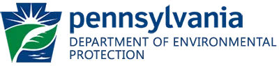 A blue and black logo for the department of correction.